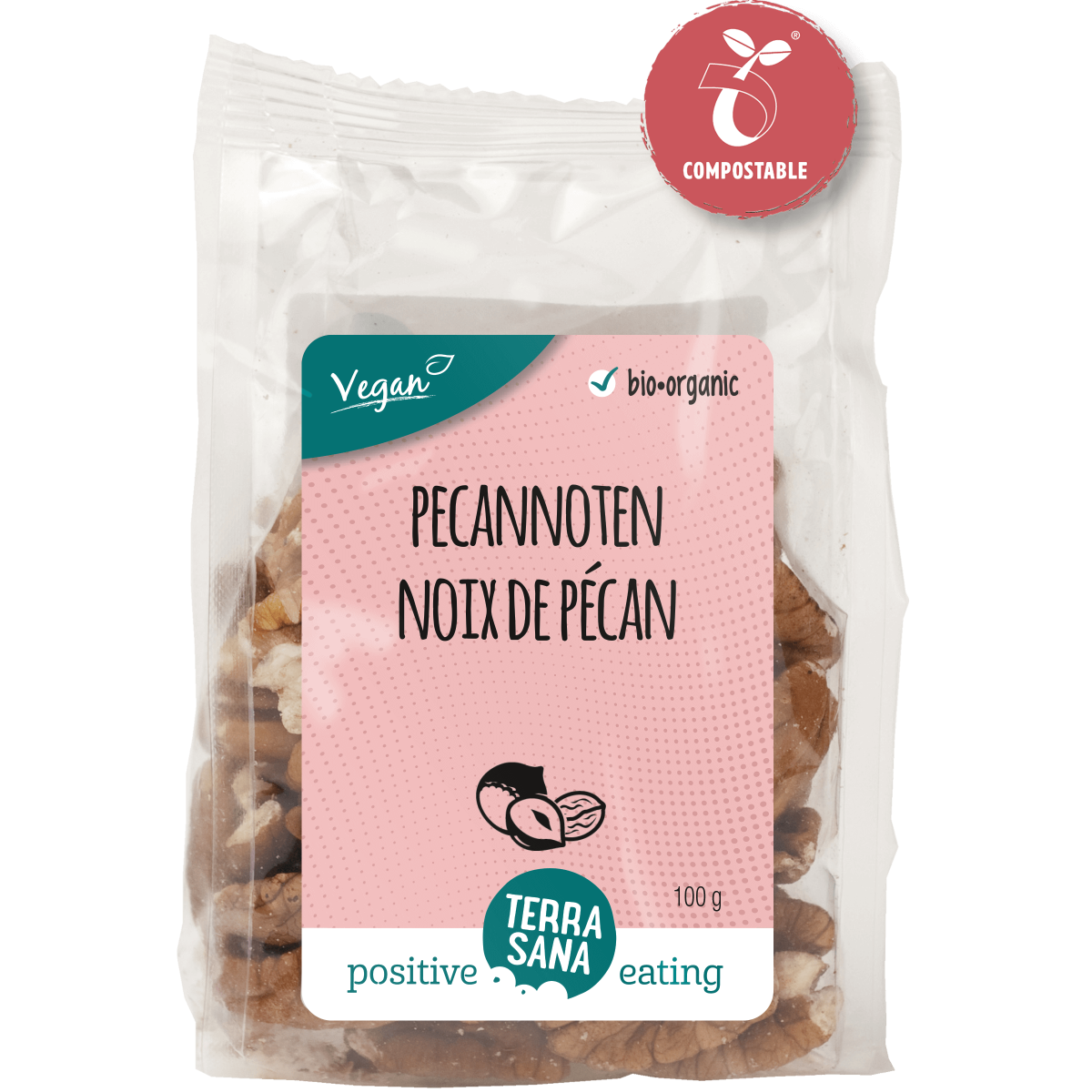 Prijs Op te slaan Anoi Terrasana Pecan Noten | Bestel glutenvrije producten van Terrasana online  bij Glutenvrije Webshop