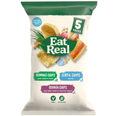 Eat Real Multipack Hummus, Linzen & Quinoa Chips