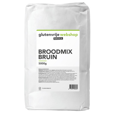 Glutenvrije Webshop Basics Broodmix Bruin 5 kilo