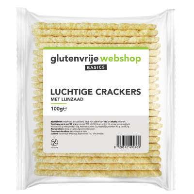 Glutenvrije Webshop Basics Luchtige Crackers Met Lijnzaad
