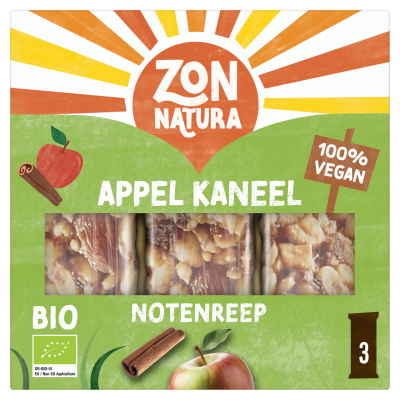 Zonnatura Noten Appel Kaneel Repen 3-Pack