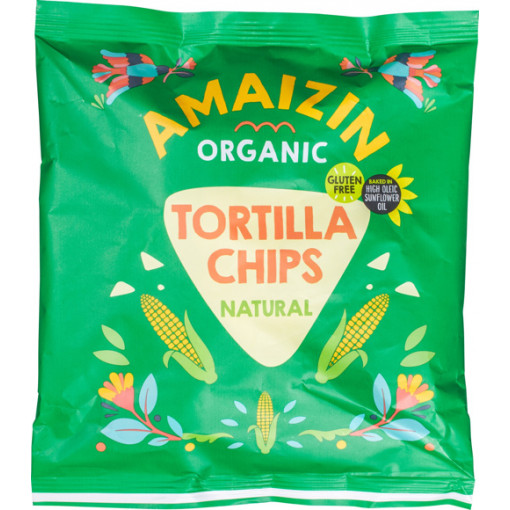 Tortilla Chips Naturel 75 gram van Amaizin
