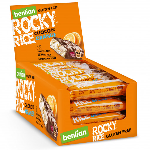 Rocky Rice Choco Orange Bar (Doos - 20 stuks) van Benlian