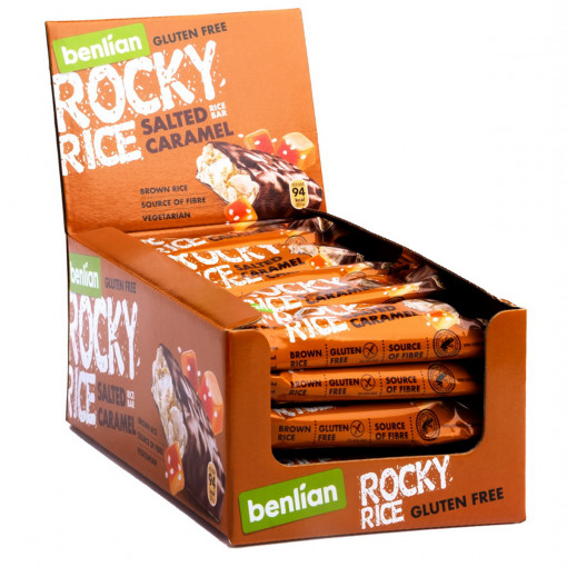 Rocky Rice Salted Caramel Bar (Doos - 20 stuks) van Benlian