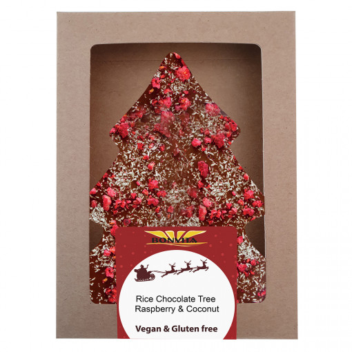 Vegan Chocolade Kerstboom Framboos & Kokos van Bonvita