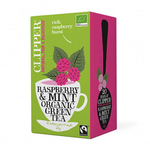 Raspberry & Mint Green Tea van Clipper