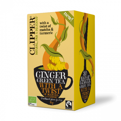 Ginger Green Tea With A Twist Of Matcha & Turmeric van Clipper