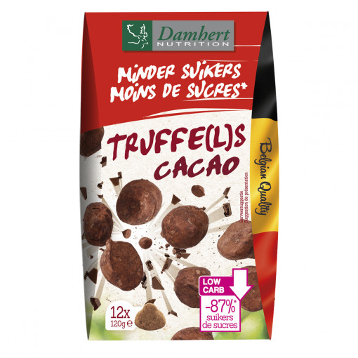 Cacao Truffels Minder Suiker van Damhert