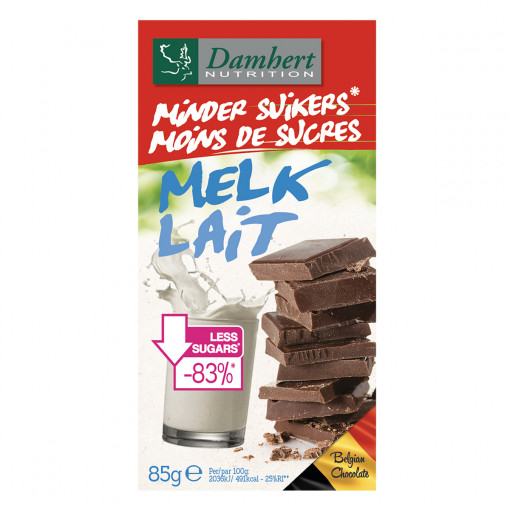 Melk Chocolade Minder Suiker van Damhert