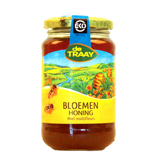 Bloemen Honing Biologisch 350 gram van De Traay