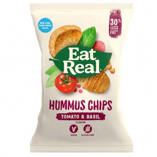 Hummus Chips Tomaat & Basilicum van Eat Real