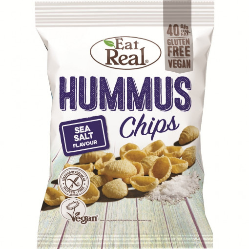 Hummus Chips Zeezout (T.H.T. 14-04-2024) van Eat Real