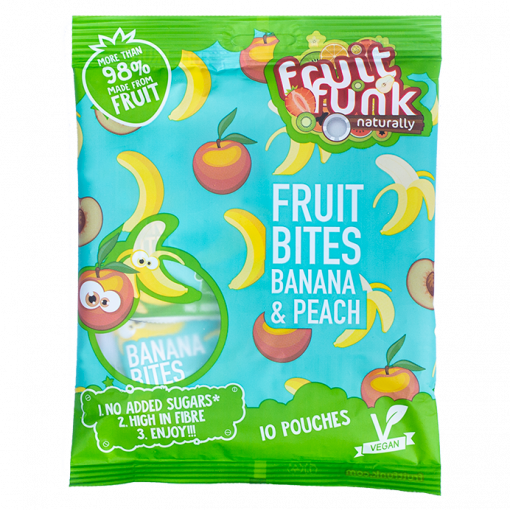 Fruit Bites Banana & Peach Multipack van Fruitfunk