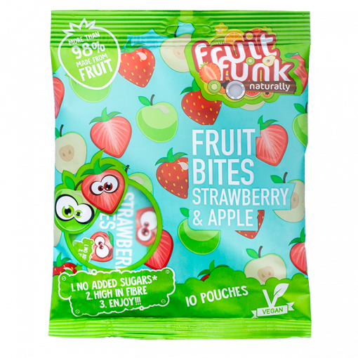 Fruit Bites Strawberry & Apple Multipack van Fruitfunk