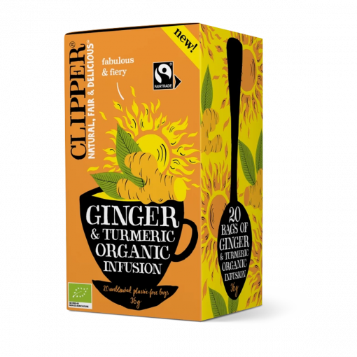 Ginger & Tumeric Organic Fusion Tea van Clipper