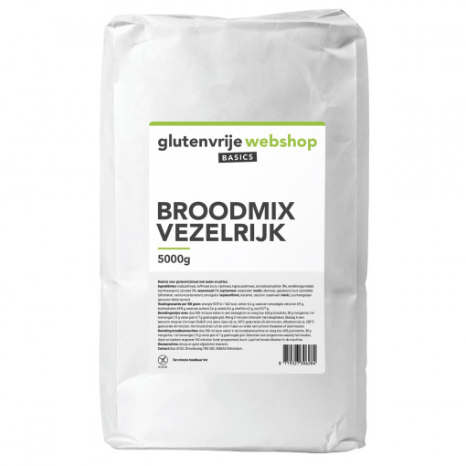 Broodmix Vezelrijk 5 kilo van Glutenvrije Webshop Basics