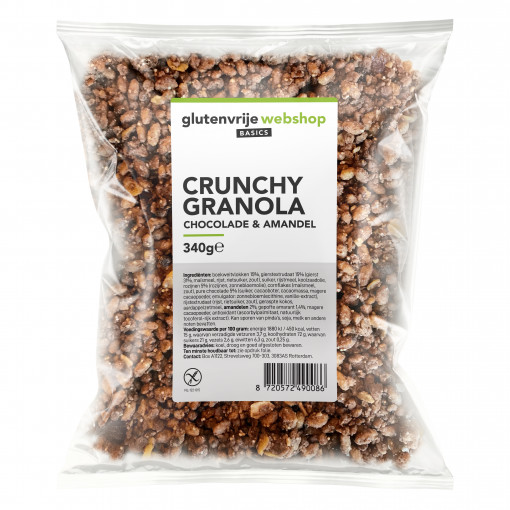 Crunchy Granola Chocolade & Amandel van Glutenvrije Webshop Basics