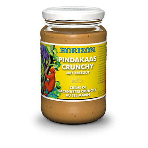 Pindakaas Crunchy Met Zeezout 650 gram van Horizon