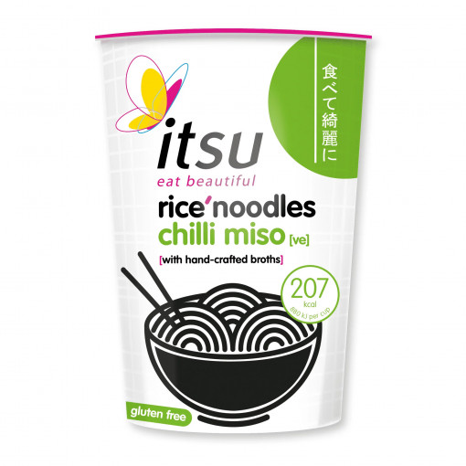 Chilli Miso Rice Noodles Cup van Itsu