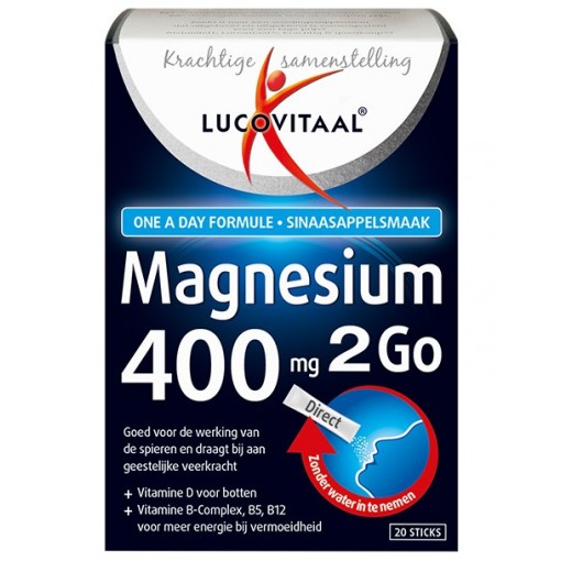 Magnesium 400 2Go Sticks van Lucovitaal