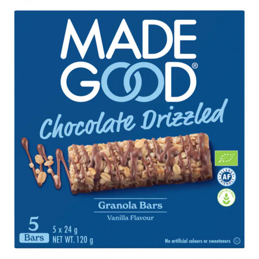 Chocolate Drizzled Granola Bars Vanilla Flavour van Made Good