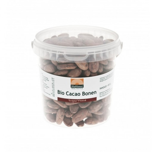 Rauwe Cacao Bonen Biologisch 450 gram van Mattisson