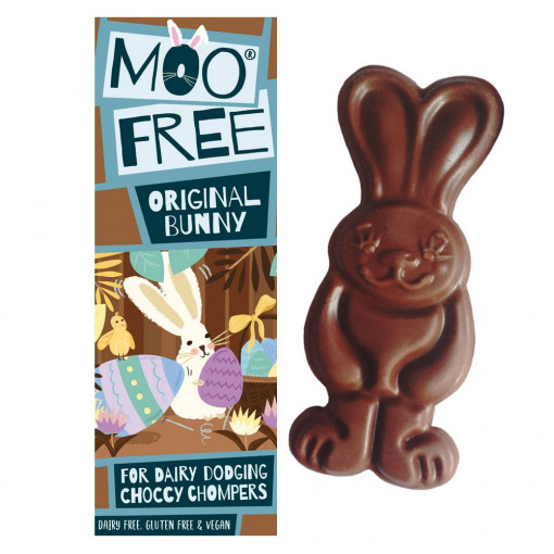 Vegan Chocolade Paashaasje van Moo Free