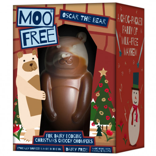 Vegan Kerst Chocolade Beer Original van Moo Free