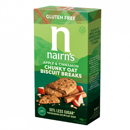 Biscuit Breaks Chunky Oats, Apple & Cinnamon van Nairn's