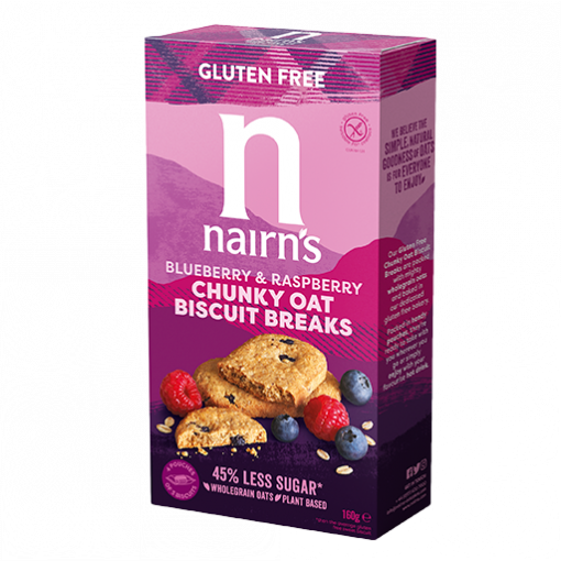 Biscuits Breaks Chunky Oats, Blueberry & Raspberry van Nairn's