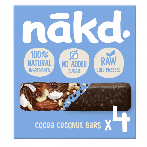 4-pack Cocoa Coconut Bar van Nakd