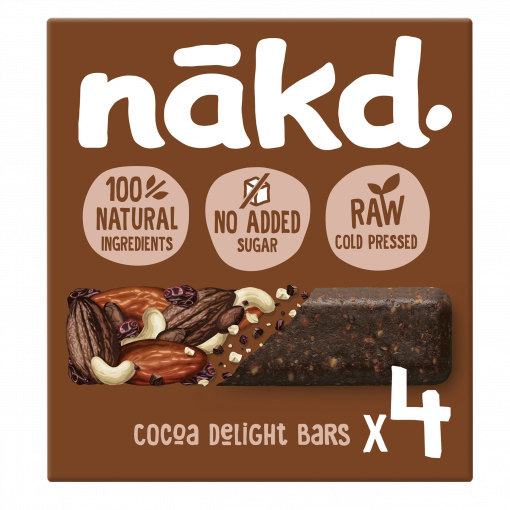 4-pack Cocoa Delight Bar van Nakd