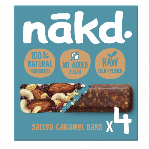 4-pack Salted Caramel Bar van Nakd