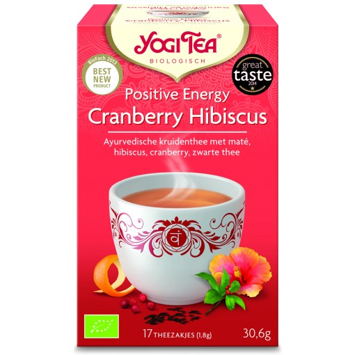 Positive Energy Cranberry Hibiscus van Yogi Tea