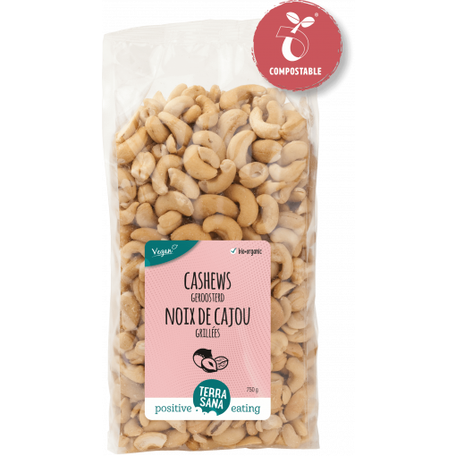 Cashewnoten Geroosterd & Ongezouten 750 gram van Terrasana