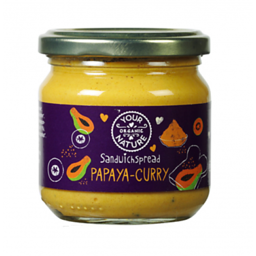 Papaya Curry Sandwichspread van Your Organic Nature