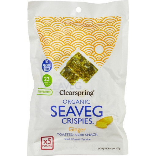 Clearspring Zeewier Snack Gember 5-Pack