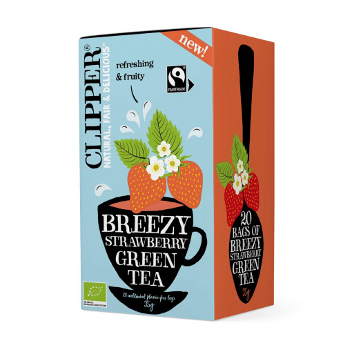 Clipper Breezy Strawberry Green Tea
