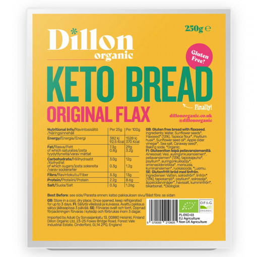 Dillon Organic Keto Brood Lijnzaad