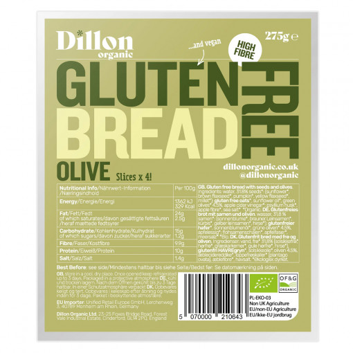 Dillon Organic Keto Brood Olijf