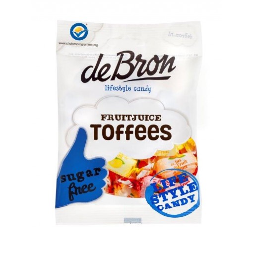 De Bron Fruitjuice Toffees Suikervrij