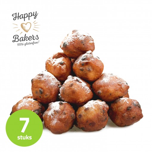 Happy Bakers Oliebollen Met Rozijnen Lactosevrij (7 stuks)