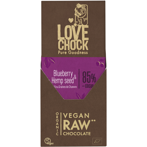 Lovechock Chocoladetablet Blueberry & Hemp Seed