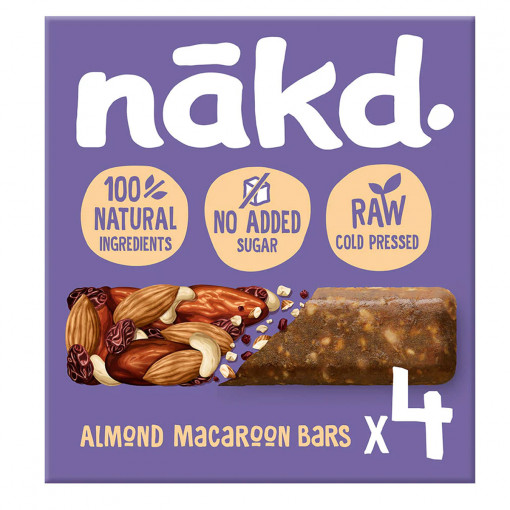 Nakd 4-pack Almond Macaroon Bar (T.H.T. 25-09-23)