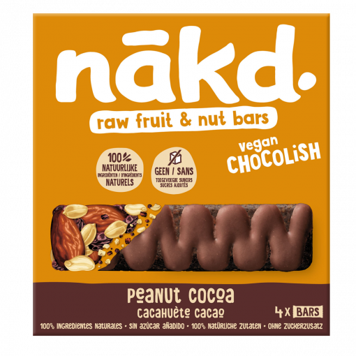 Nakd 4-pack Peanut Chocolish