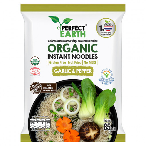 Perfect Earth Instant Noodles Garlic & Pepper