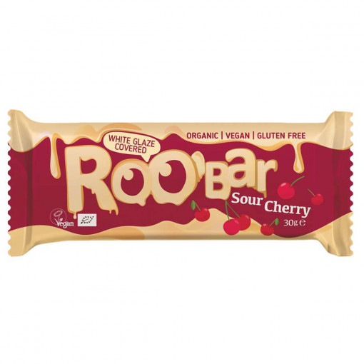 Roobar White Glaze Covered Sour Cherry Bar