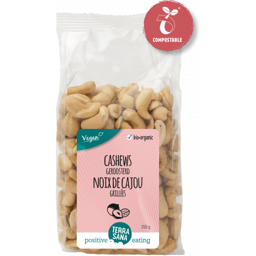 Terrasana Cashewnoten Geroosterd & Ongezouten 250 gram