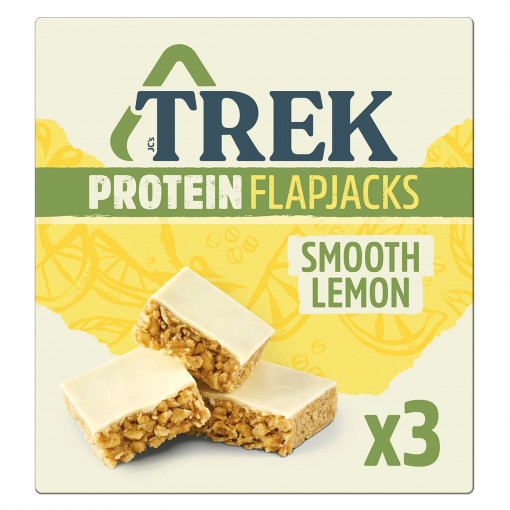 TREK 3-pack Protein Flapjacks Smooth Lemon