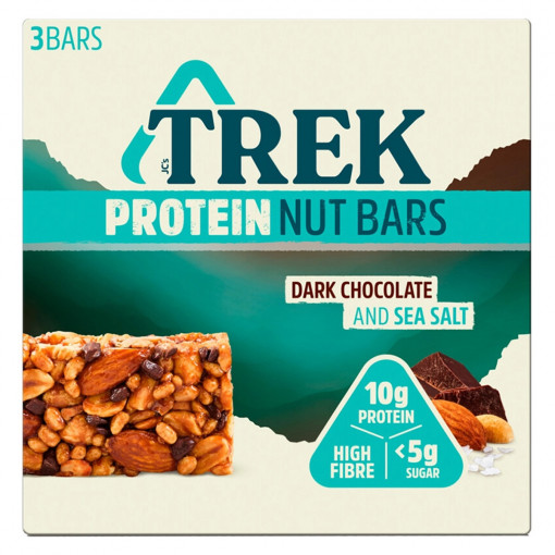 TREK 3-pack Protein Dark Chocolate Sea Salt 